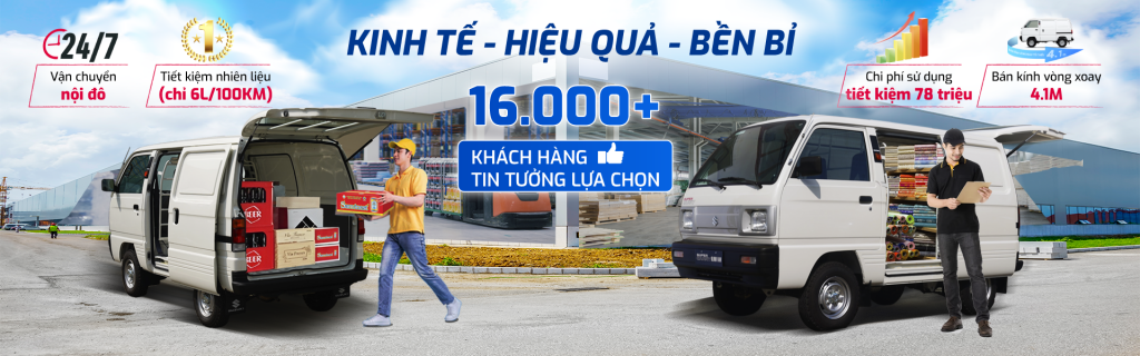 Suzuki Blind Van 580Kg chạy giờ cấm 24/24, bền bỉ siêu tiện lợi